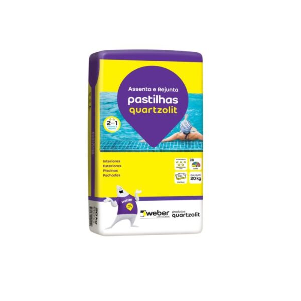 ARGAMASSA QUARTZOLIT P/PASTILHA EXTERNA/INTERNA BRANCA 5 KG