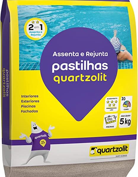 ARGAMASSA QUARTZOLIT P/PASTILHA EXTERNA/INTERNA CINZA PLATINA 5KG