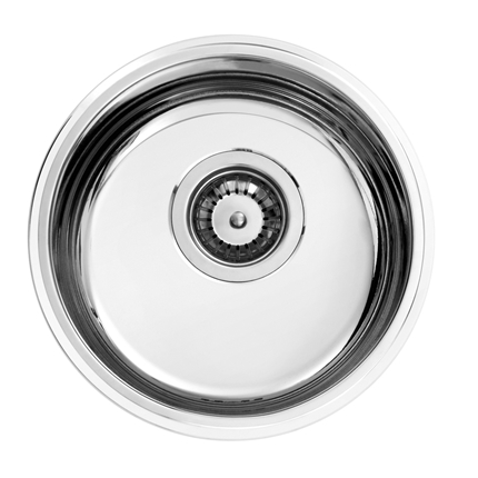 CUBA DE EMBUTIR/SOBREPOR RIVA REDONDA 30×14 304 S/VÁLVULA 4.5″ ALTO BRILHO