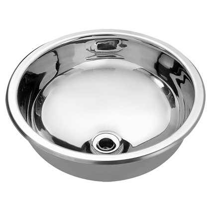 CUBA DE EMBUTIR/SOBREPOR RIVA REDONDA 25×11 05 304 S/VÁLVULA 15″ ALTO BRILHO