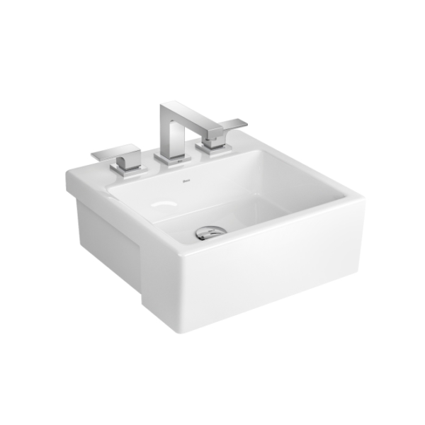 CUBA DECA SEMIENCAIXE QUADRADA C/MESA BRANCO