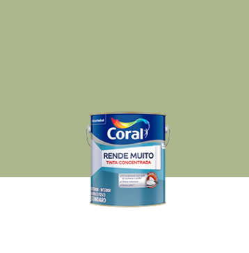 TINTA CORAL RENDE MUITO ACRÍLICO FOSCA 3,6L VERDE KIWI